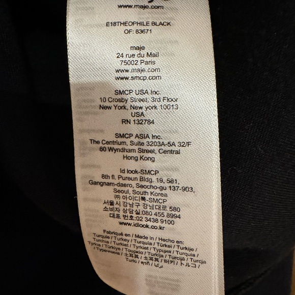 Maje Theophile Butterfly Embroidered Sweatshirt, size L, NWOT - Picture 6 of 7